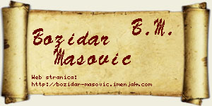 Božidar Mašović vizit kartica